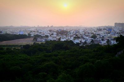 Cityscape at sunset