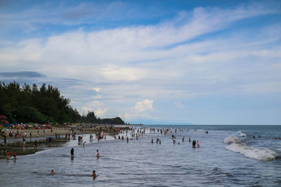 Group of people on beach