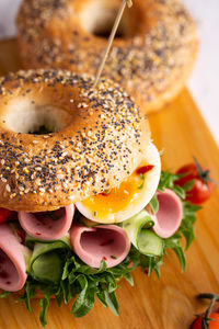 Close-up of donut on table