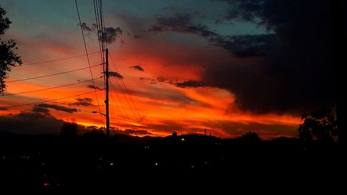 Dramatic sky over landscape