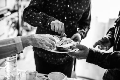 People holding ice cream