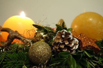 Close-up of christmas decoration