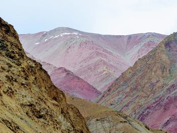 Scenic view of mountain range against sky