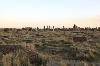 Noratus cemetery at sevan lake, armenia, asia