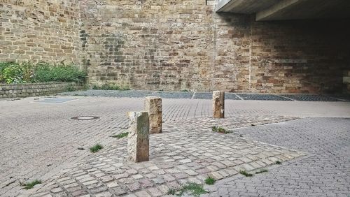 Stone wall of old building