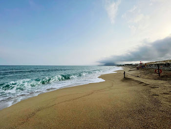 Late afternoon beach atmosphere orosei sardinia