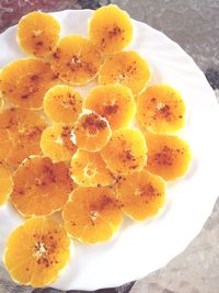 Close-up of fruits in plate