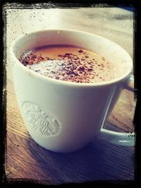 Close-up of coffee on table