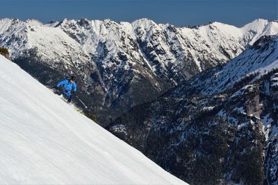 Scenic view of snowcapped mountains