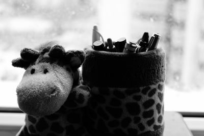 Close-up of stuffed toy on table