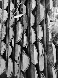 Full frame shot of firewood