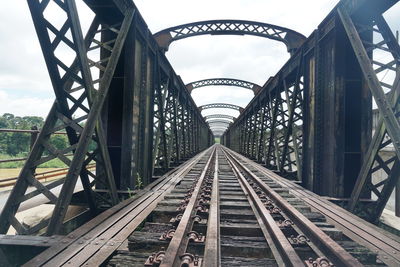 Railway bridge against sky