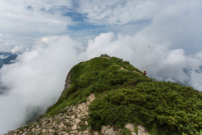 Low angle view of mountain against sky