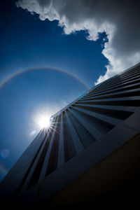 Low angle view of modern building against sky