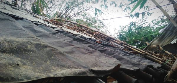 Low angle view of abandoned building