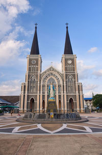 Low angle view of church against sky