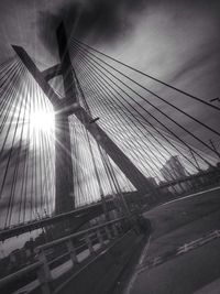 Low angle view of bridge against sky