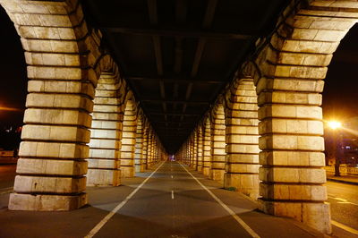 Empty road in tunnel