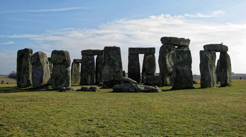 Stonehenge against cloudy sky