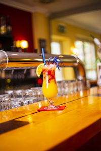 Close-up of drink on table