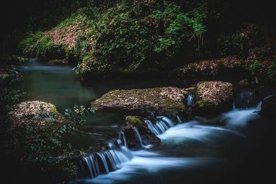 River flowing through rocks