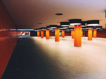 Empty corridor at night