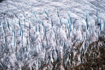 Full frame shot of cracked landscape