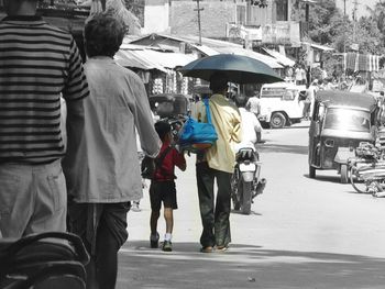 People walking on street