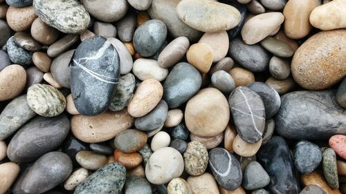 Full frame shot of pebbles