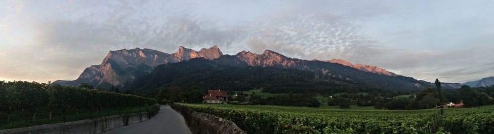 Panoramic view of landscape against sky