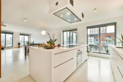 Interior of domestic kitchen