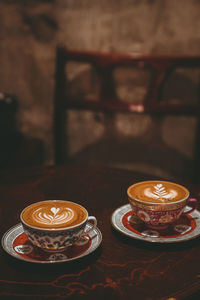 Close-up of cupcakes on table