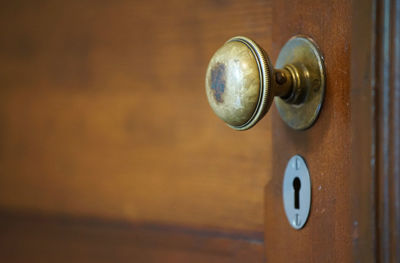 Close-up of door handle