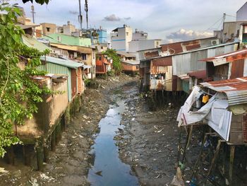 Stream amidst slums