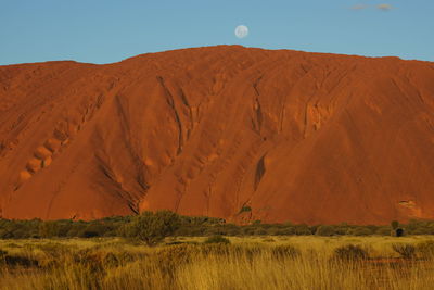 Scenic view of desert against sky