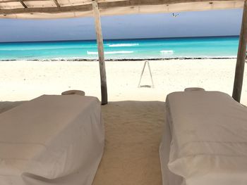 View of swimming pool at beach