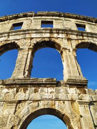 Low angle view of amphitheater