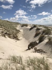 Scenic view of desert against sky