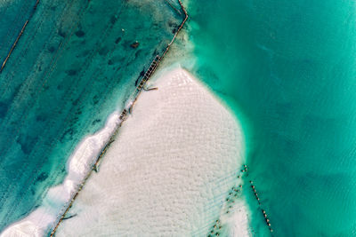 High angle view of beach