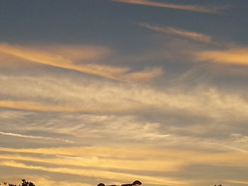 Low angle view of sky at sunset