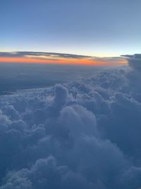 Aerial view of cloudscape during sunset