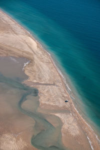 High angle view of beach