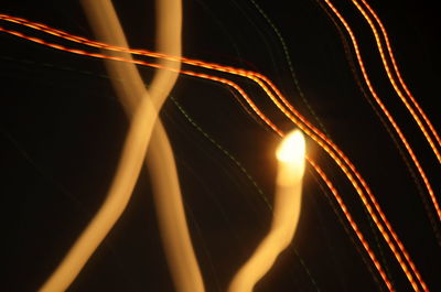 Light trails at night