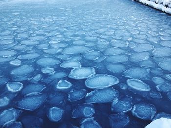 Full frame shot of frozen water