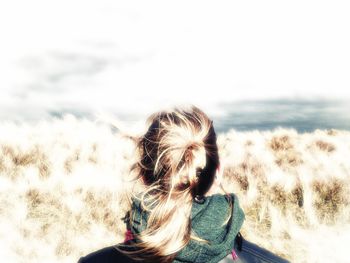 Woman looking at camera