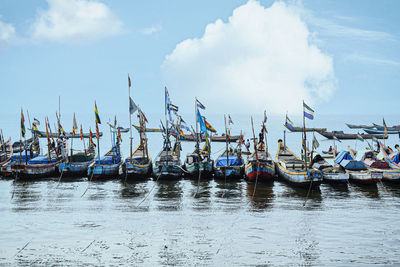 Boats in sea