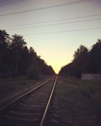 View of railway tracks against sky