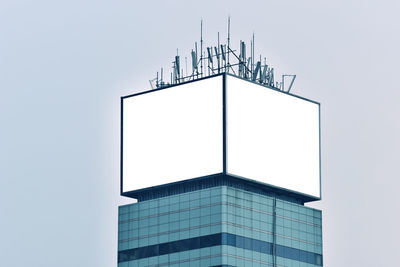 Low angle view of building against clear sky