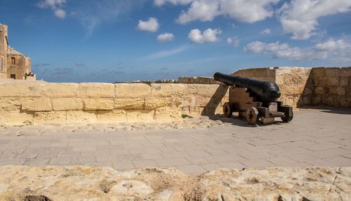 View of fort against cloudy sky