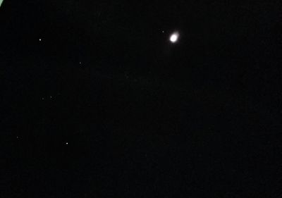 Scenic view of moon against sky at night